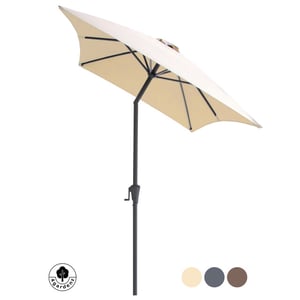 4gardenz ® parasol rechthoek 150x250cm kantelbaar balkonparasol creme