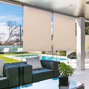 4goodz Outsunny verticale zonwering verticale luifel 160x250 cm creme