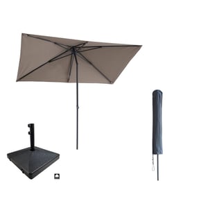 Kopu ® leon parasol rechthoek 150x250 cm met hoes en voet -