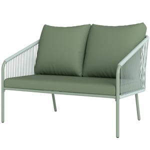 4goodz Outsunny polyrattan 2-zits tuinbank met kussens -