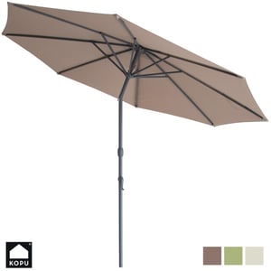 Kopu ® valencia parasol rond 300 cm met beschermhoes en voet taupe