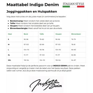 Indigo Denim Denim joggingpak heren licht alaba