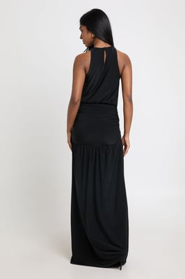 Super Soft Ruched Drop Waist Maxi Dress