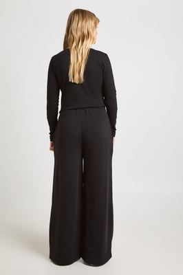 Petite Wrap Front Long Sleeve Top And Straight Leg Jogger Tracksuit
