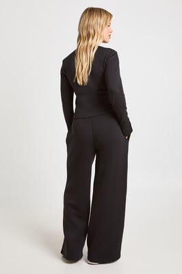 Petite Crew Neck Long Sleeve Top And Straight Leg Jogger Tracksuit