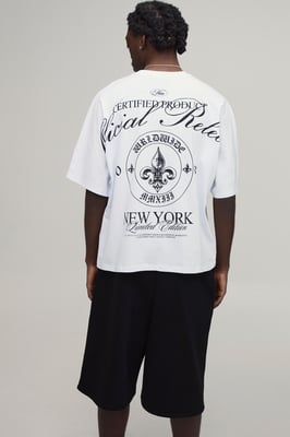 Oversized Fleur Di Lis T-shirt and Jort Set