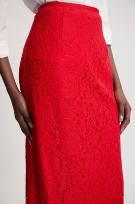 Lace Woven Midi Skirt
