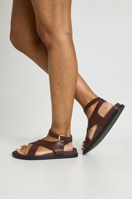 Cross Over Hardware Detail Sandals