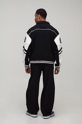 Regular Fit Collared Certified Varsity Jersey Jacket