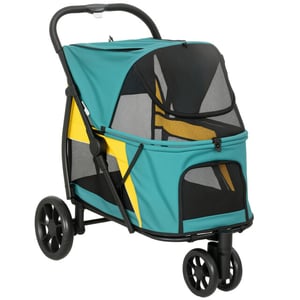 4goodz Luxe hondenkar hondenbuggy tot 20 kg met achterzak groen
