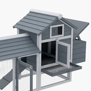 4goodz Pawhut kippenhok met uitloop & nestkast 54x151x87 cm -