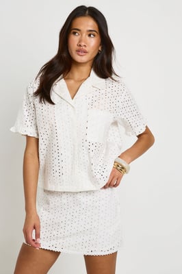 Broderie Boxy Mini Skirt