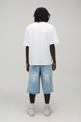 Scorpion Embroidered Longline Jorts