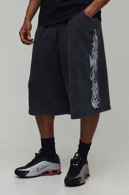 Gothic Washed Jersey Bermuda Jort