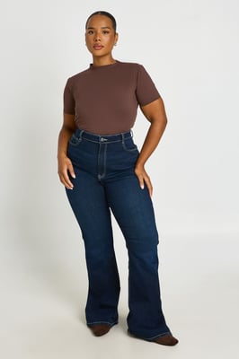 Plus High Waist Booty Lifting Flared Jean