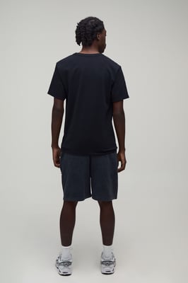 Baggy Fit Star Applique Washed Jersey Short