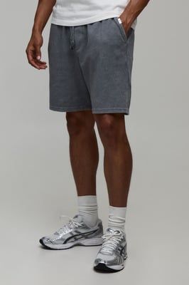 Baggy Premium Interlock Seam Detail Washed Short