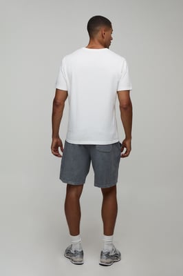 Baggy Premium Interlock Seam Detail Washed Short