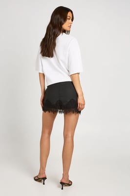 Tall Lace Trim Crepe Skort