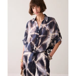 Summum 2s3499-12458 413 blouse tie dye cotton blue noir