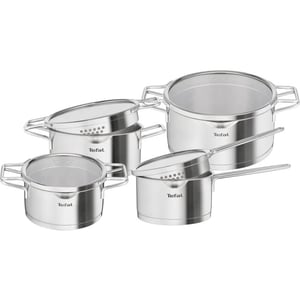 Tefal Nordica pannenset 4-delig rvs/glas geschikt voor inductie