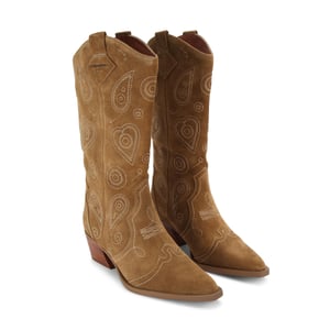 Kurt Geiger London Suede Paisley Cowboy Boots