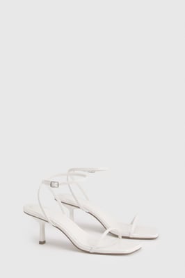 Square Toe 2 Part Mid High Heels