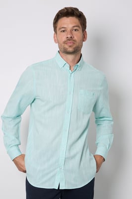 Aqua Soft Stripes Long Sleeve Shirt Button Down Shirt