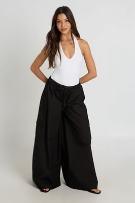 Cotton Poplin Cargo Trousers