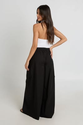 Cotton Poplin Cargo Trousers