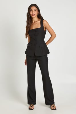 Straight Leg Tailored Trousers