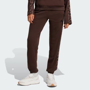 Seasonal Essentials French Terry 3-Stripes Leopar Desenli Eşofman Altı