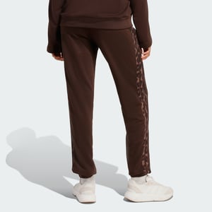 Seasonal Essentials French Terry 3-Stripes Leopar Desenli Eşofman Altı