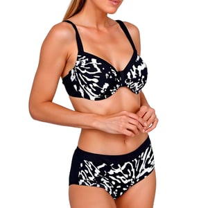 Women's Bikini with Underwire and High-Waisted Bottoms TEGB0352C