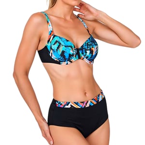 Women's Bikini with Underwire and High Waist Bottom TEGB1425C