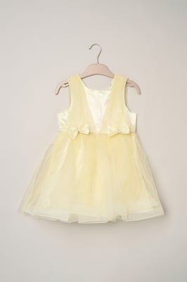 Tulle Dress with Rhinestone and Bows