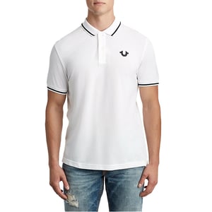 True Religion Mens Casual Polo T Shirt Short Sleeve Cotton Tee Classic Golf