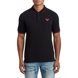 True Religion Mens Casual Polo T Shirt Short Sleeve Cotton Tee Classic Golf