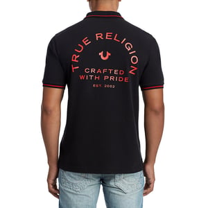 True Religion Mens Casual Polo T Shirt Short Sleeve Cotton Tee Classic Golf