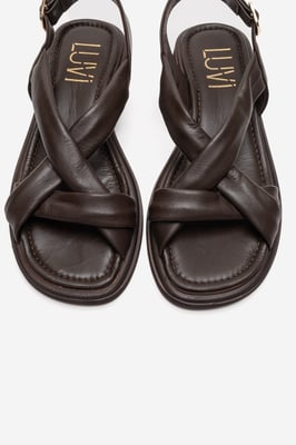 Frand Läder Korsrem Sandal