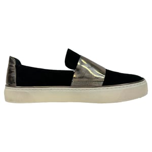 Stuart Weitzman Slip On Sneakers in Black Velvet
