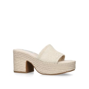 Trippy Cream Raffia Sandals
