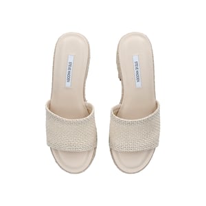 Trippy Cream Raffia Sandals