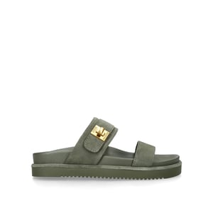 Suede Take Two Khaki Suede Sandals