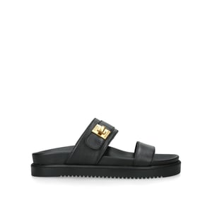 Leather Take Two Black Sandals
