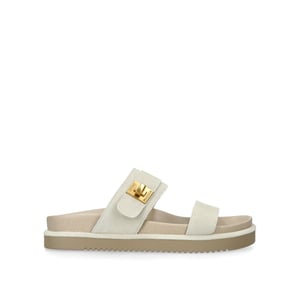 Suede Take Two Beige Suede Sandals