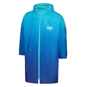Blue Fade Boys Dry Robe Jacket Warm Changing Swim Outdoor Coat