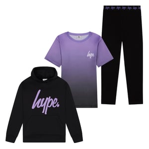 Girls 3 Piece Set Incept Hoodie, Short Sleeve Top & Leggings