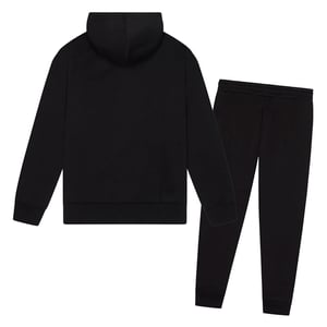 Girls Tracksuit Kids Black Hoodie and Joggers Casual Lounge Set