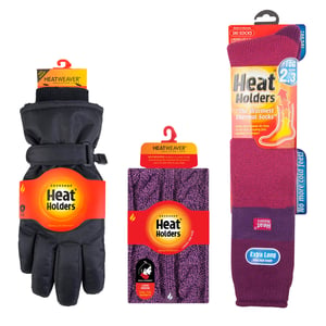Ladies Ski Set Neck Warmer Gloves & Thermal Ski Socks Winter Wear
